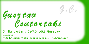 gusztav csutortoki business card