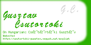 gusztav csutortoki business card